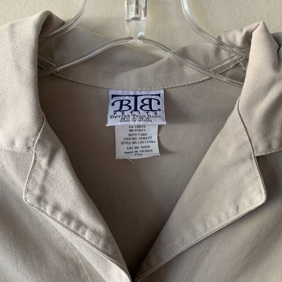 BTB Better Than Basic ACC Jacket Petite Med Khaki - Picture 6 of 15